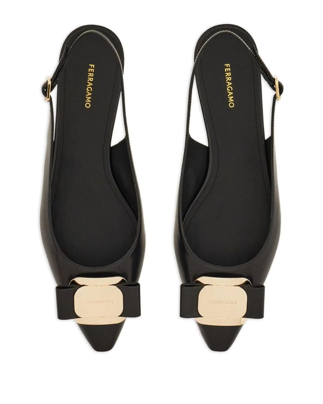 Ferragamo White Leather Slingback Pumps