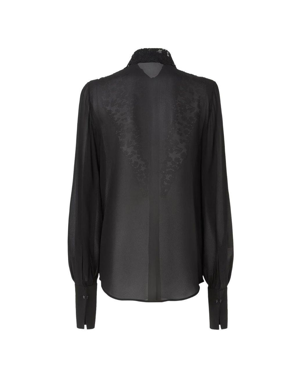 Fendi Black Georgette Shirt