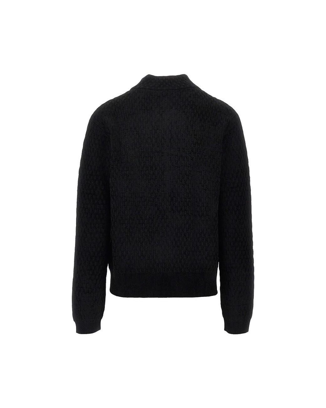 Emporio Armani Black Virgin Wool-Blend Sweater for men