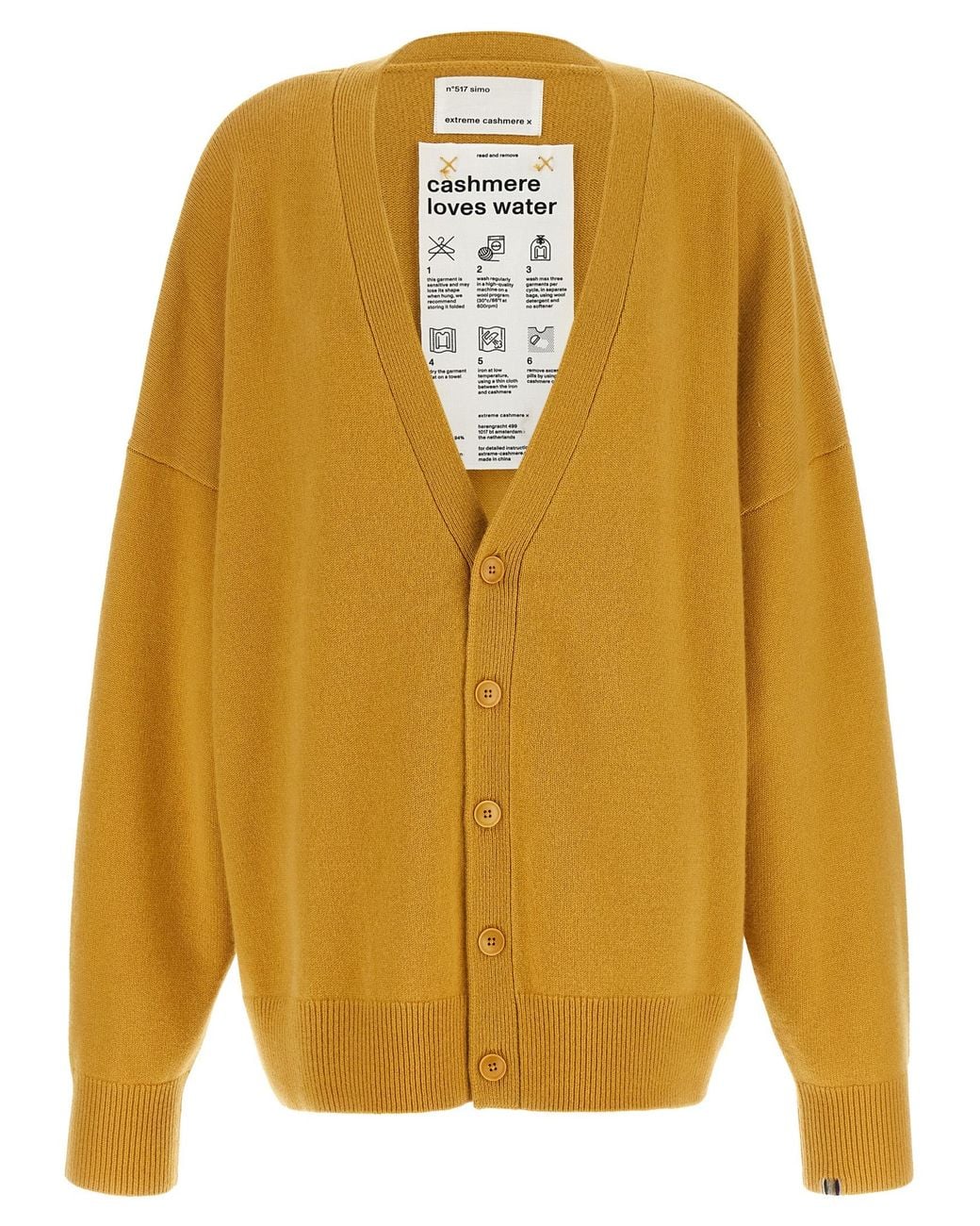 Extreme Cashmere Yellow 'N°517 Simo' Cardigan