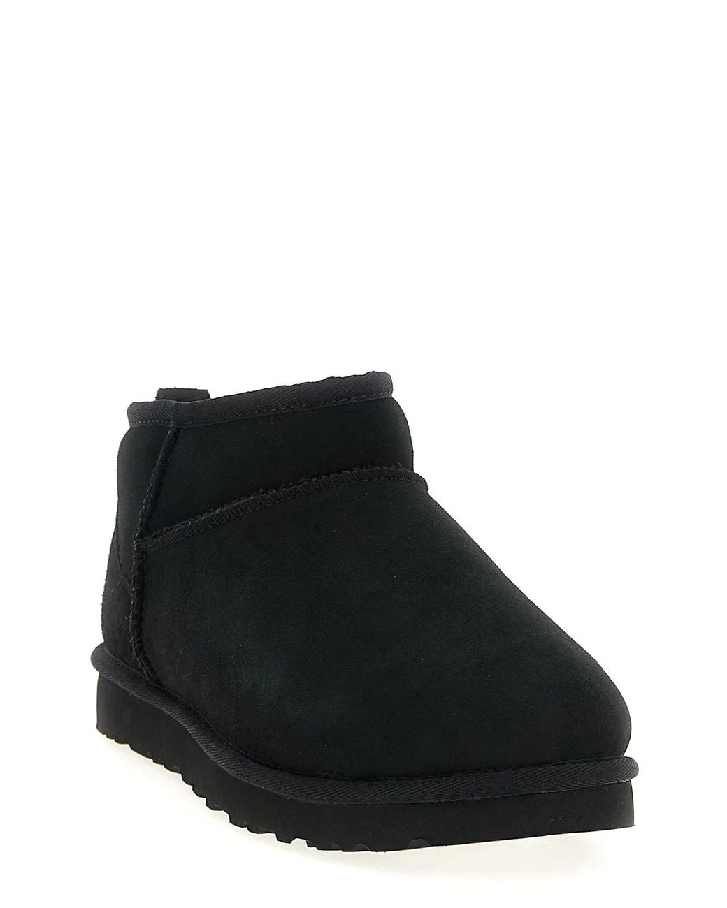 Ugg Black 'Classic Ultra Mini' Ankle Boots for men
