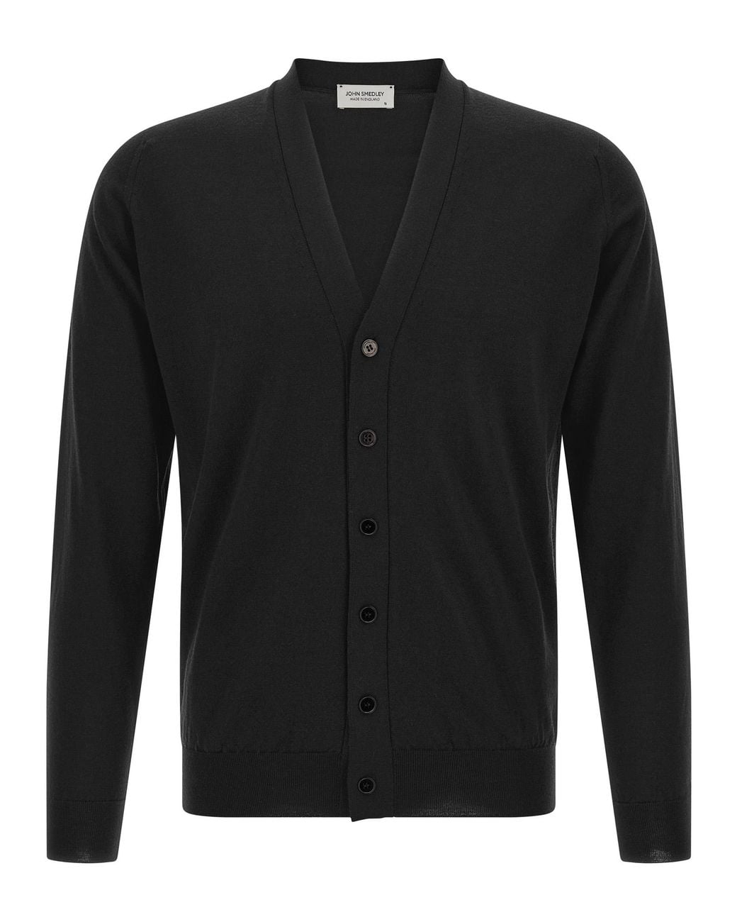 John Smedley Black 'Bradrick' Cardigan for men
