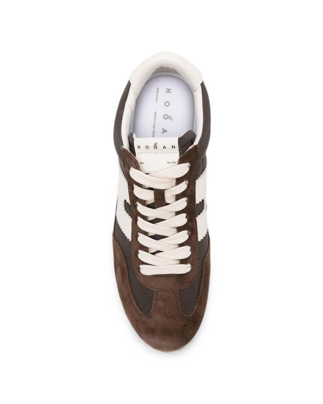 Hogan White H727 Leather Sneakers