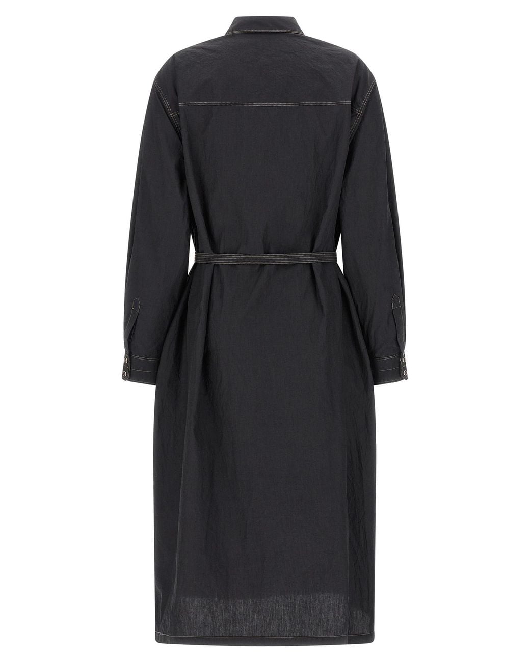 Lemaire Black 'Asymmetrical Shirt' Dress