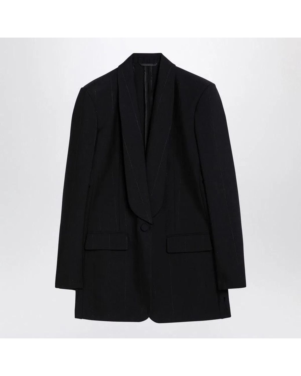 Givenchy Black Stretch Wool Blend Blazer