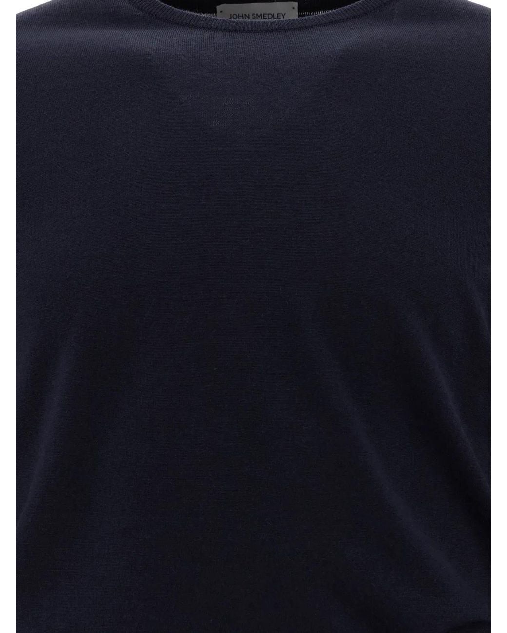 John Smedley Blue Merino Wool "Lundy" Crewneck Sweater In for men