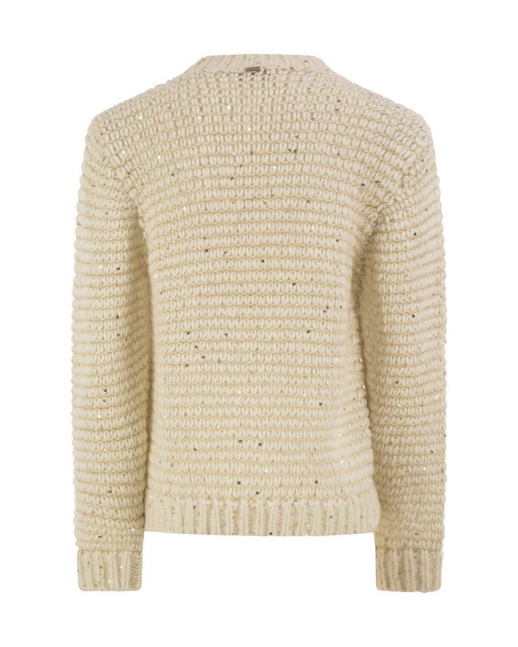 Herno Natural Alpaca-Blend Jumper With Sequins