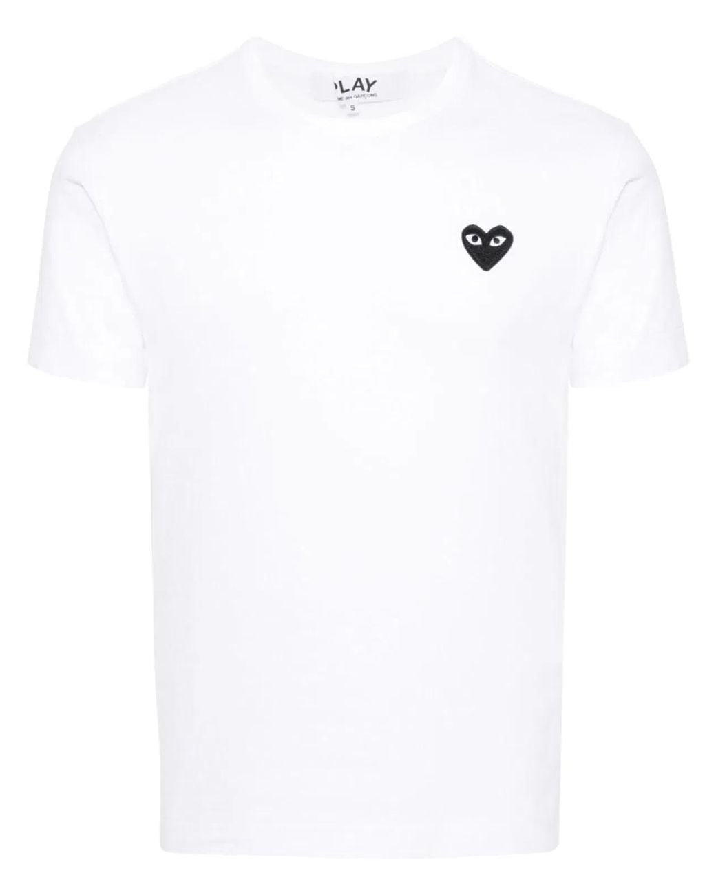 COMME DES GARÇONS PLAY White Cotton T-Shirt for men