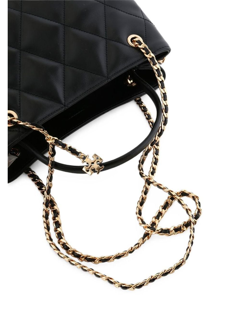 Tory Burch Black Fleming Small Leather Tote