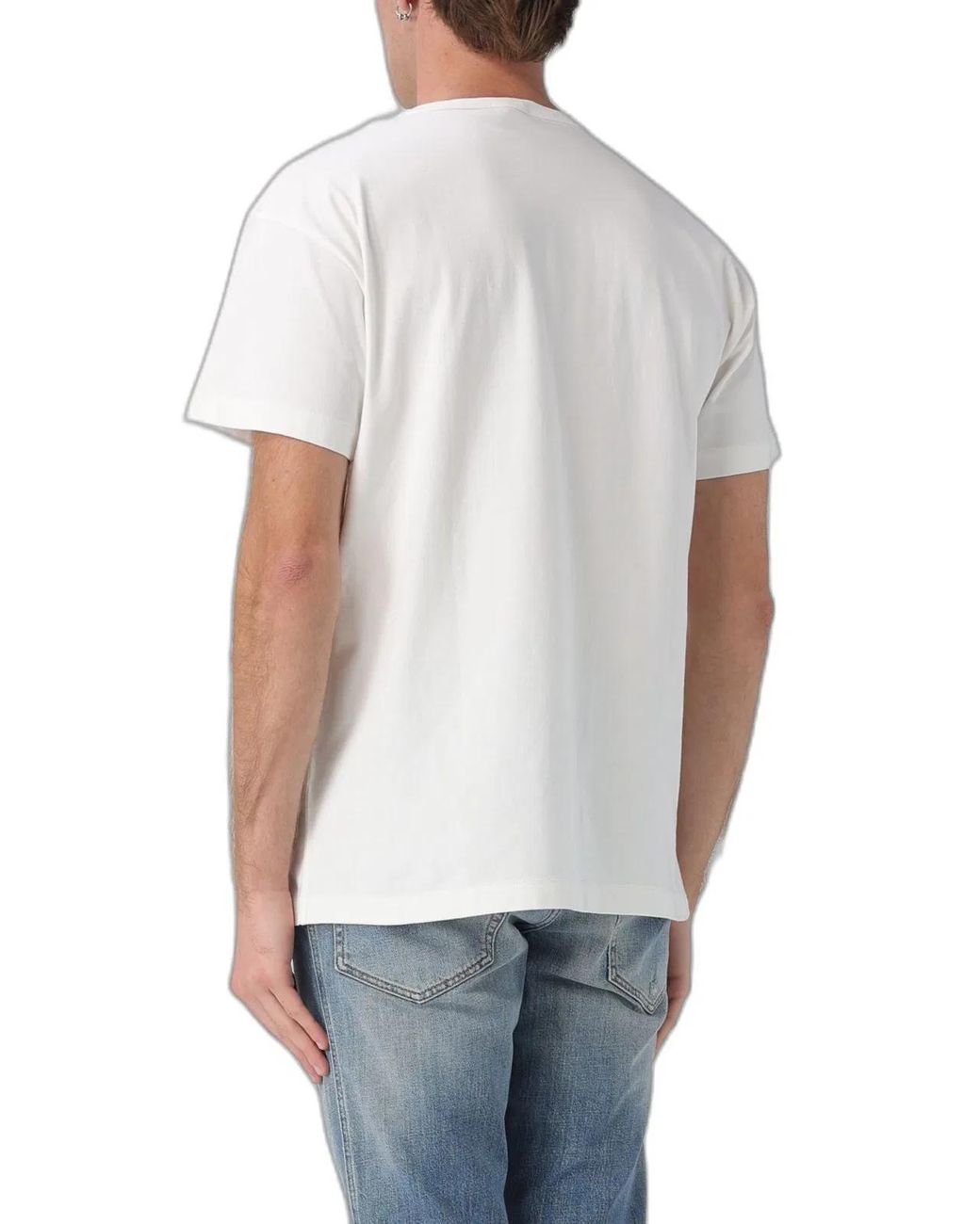 DIESEL White T-Norm-Iod Organic Cotton T-Shirt for men
