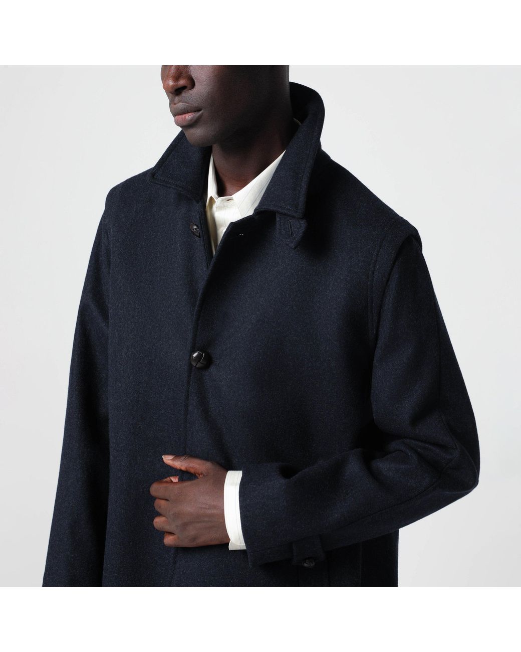 Schneiders Blue Wool Coat for men
