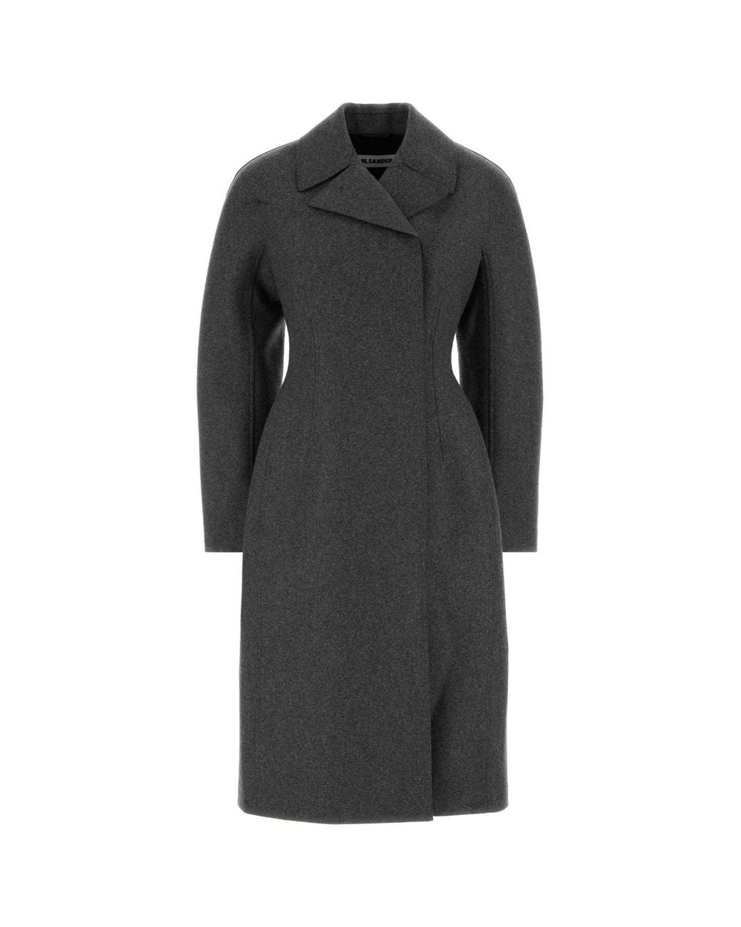 Jil Sander Black Dark Wool Coat