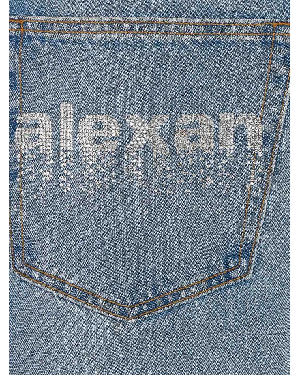 Alexander Wang Blue Blow Up With Crystals Jeans