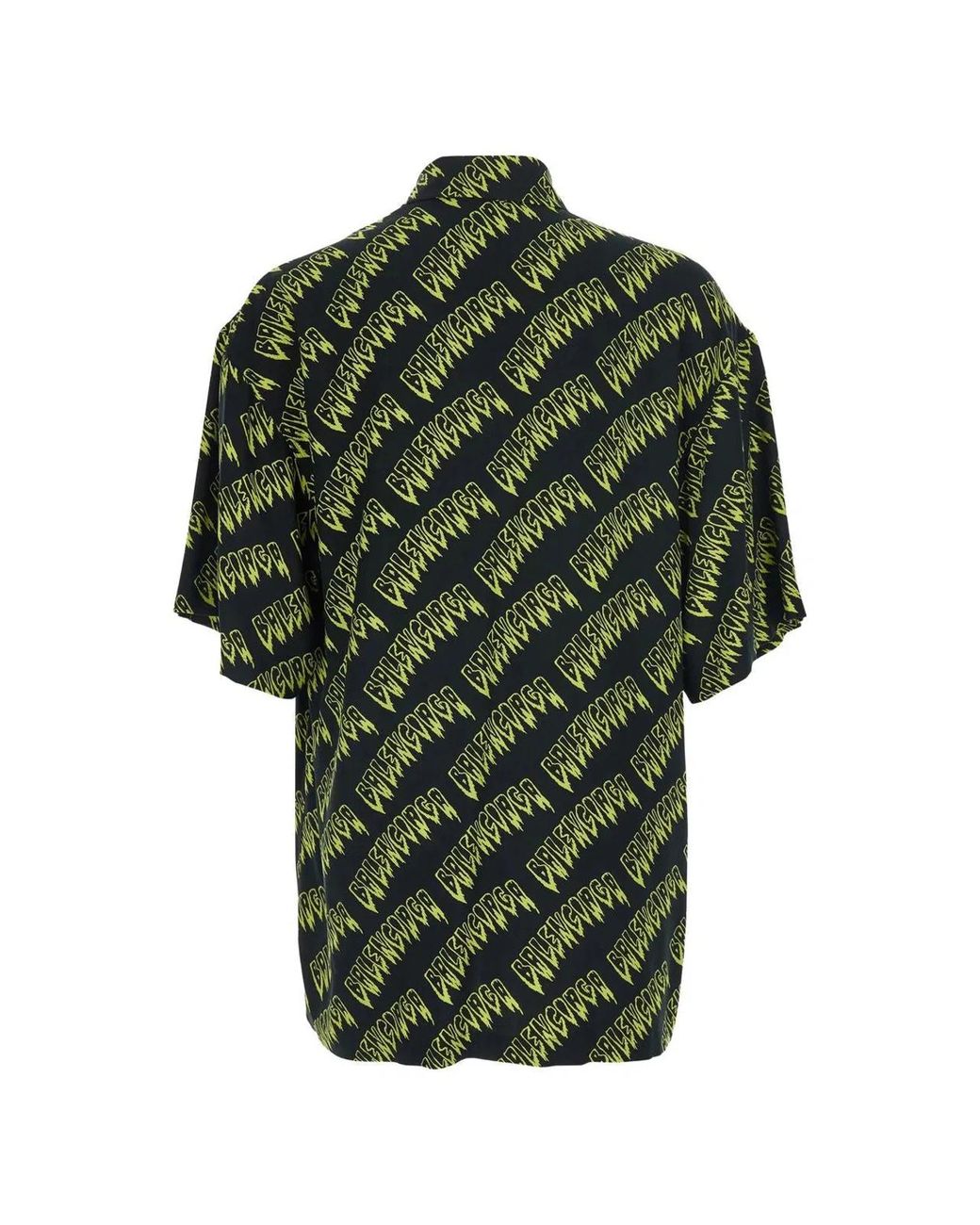 Balenciaga Green S/S Large Fit Shirt for men