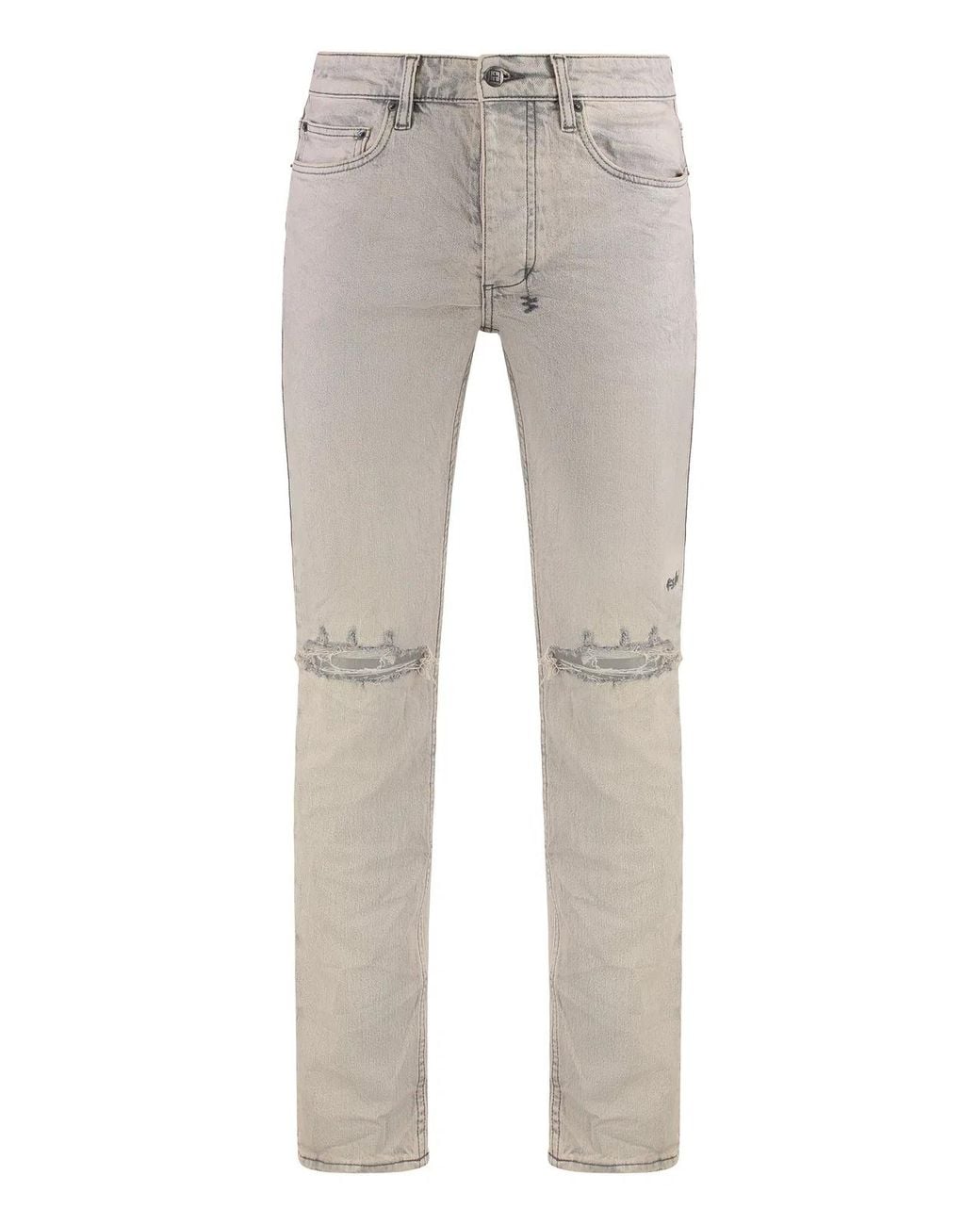Ksubi Gray Slim-Fit Jeans Cotton for men