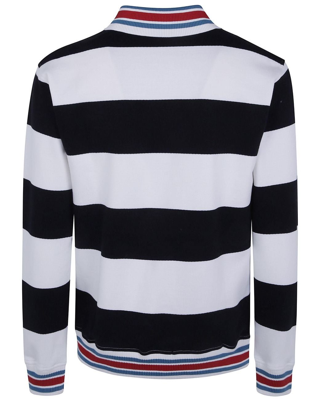 Drole de Monsieur Blue "Drôle" Embroidered Stripes Polo for men