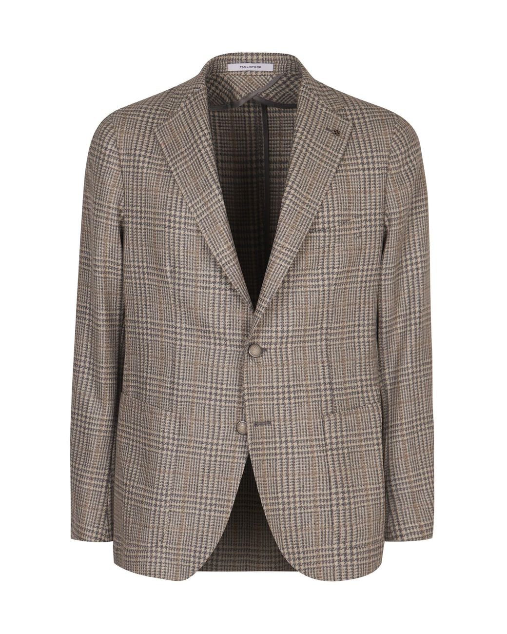 Tagliatore Brown Single-Breasted Two-Button Jacket for men