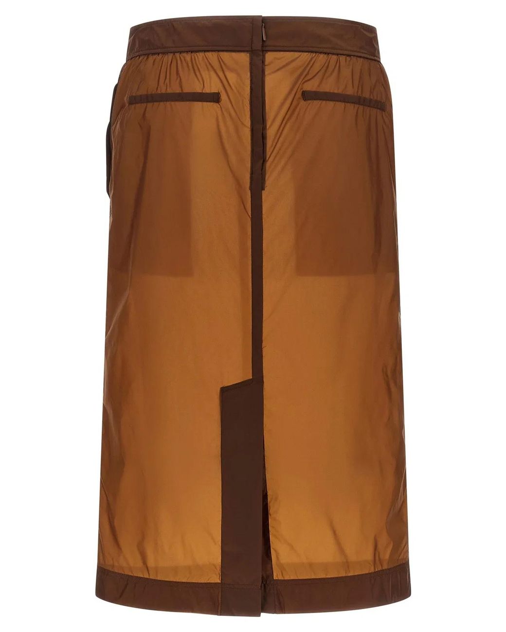 Saint Laurent Brown Nylon Skirt