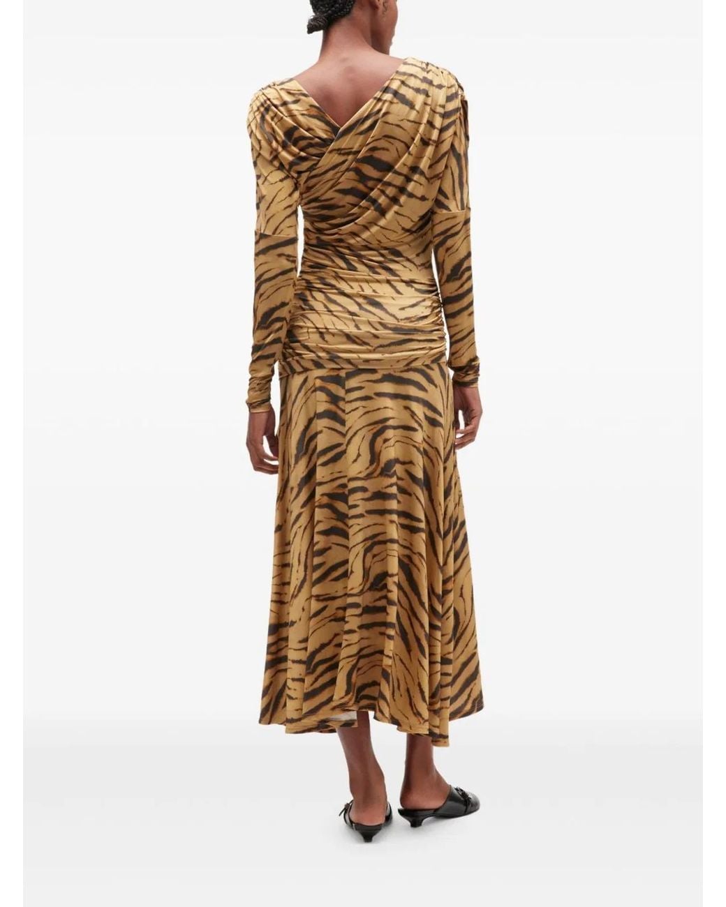 Ganni Metallic Viscose Blend Dress