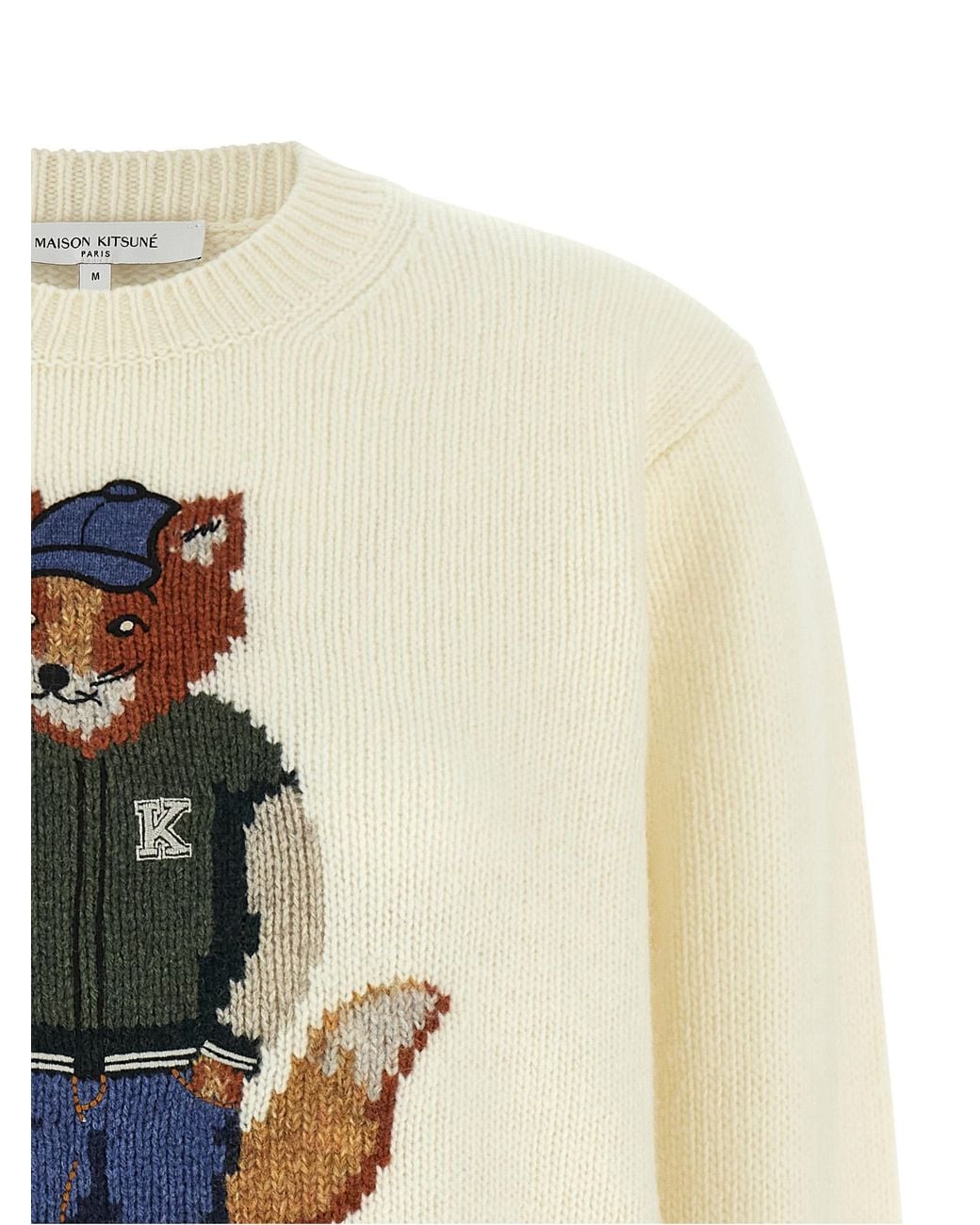 Maison Kitsuné White 'Dressed Fox' Sweater
