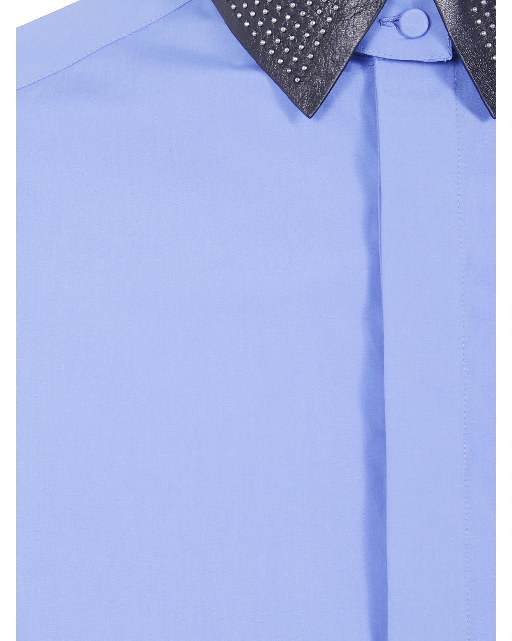 Tom Ford Blue Piece Dyed Poplin Fluid Fit Shirt With Detachable Collar for men