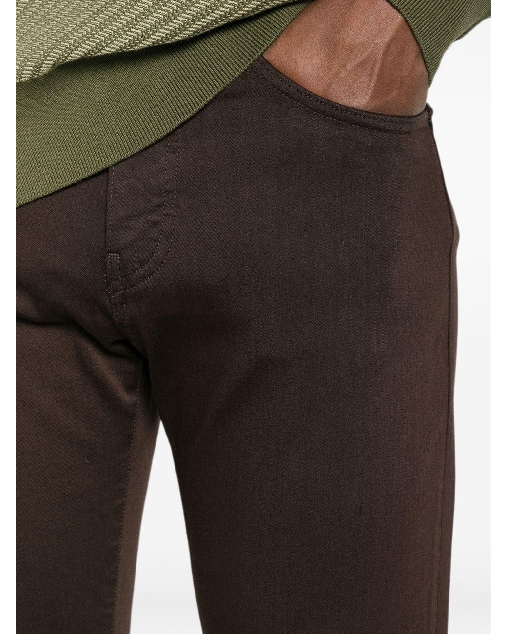 Boss Black Viscose Polyester Elastane Pants for men
