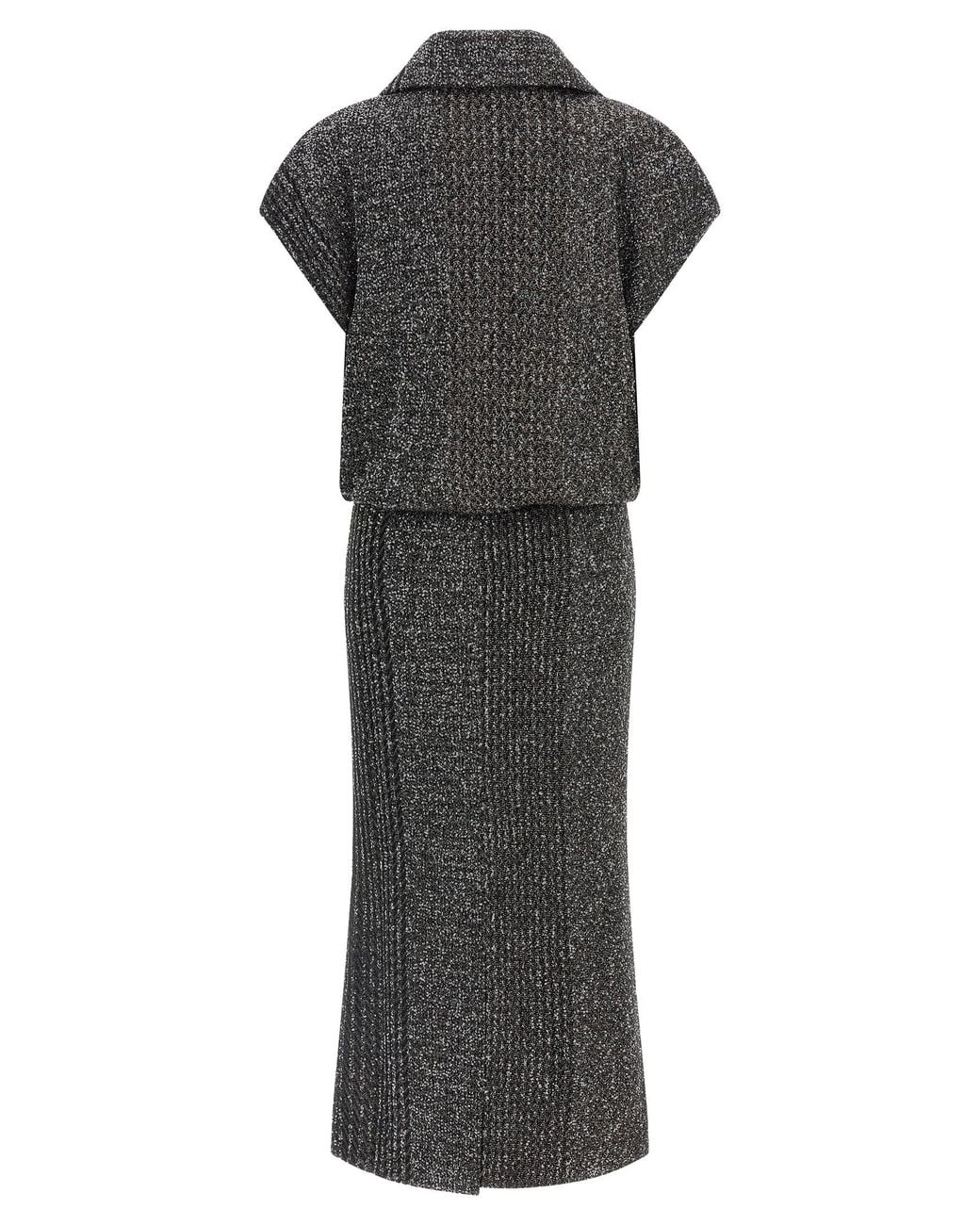 Missoni Gray Sequin Zigzag Dress