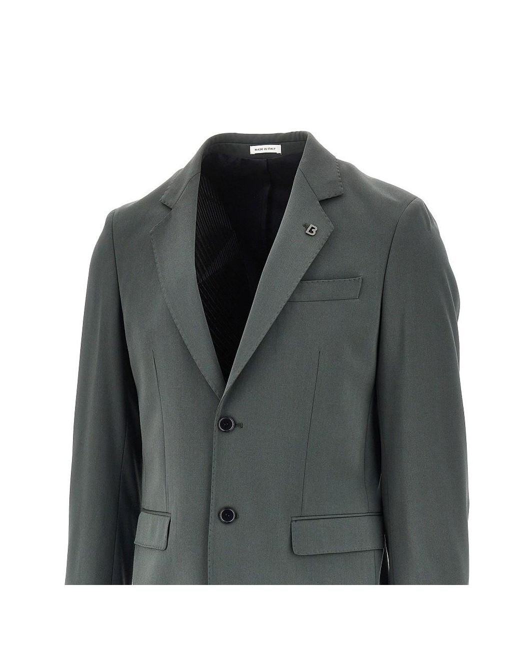 BRERAS Milano Gray Twill Single-Breasted Jacket for men