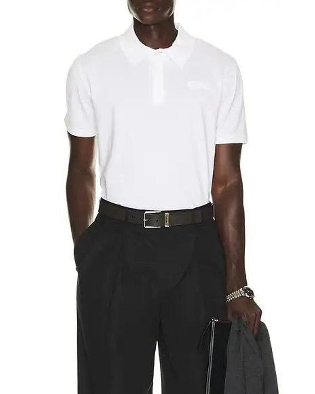 Givenchy White Regular Fit Ss Polo for men