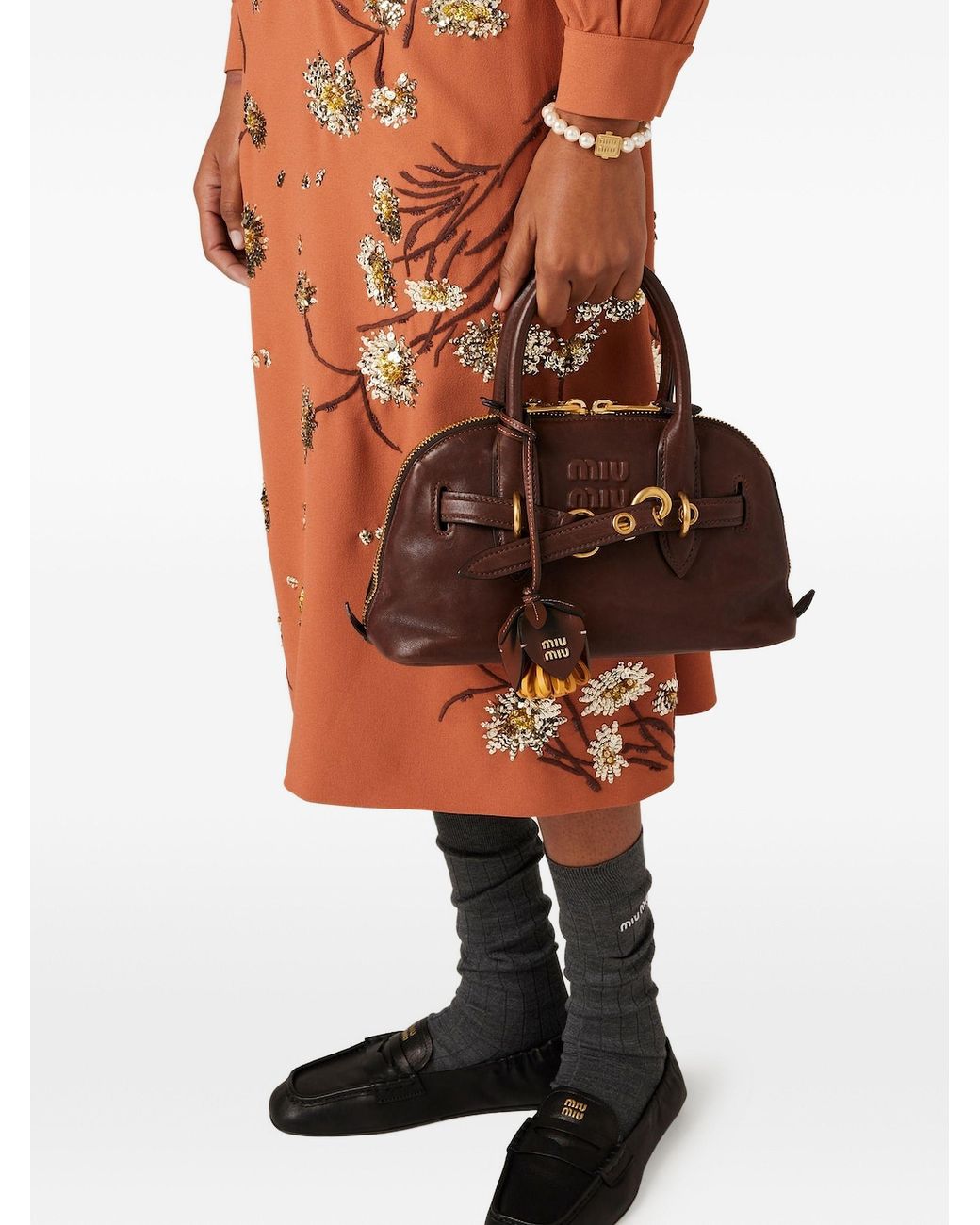 Miu Miu Brown Aventure Shoulder Bag