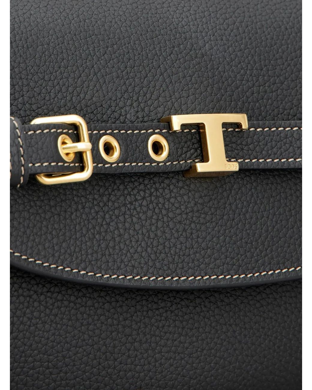Tod's Black Tim Round Mini Crossbody