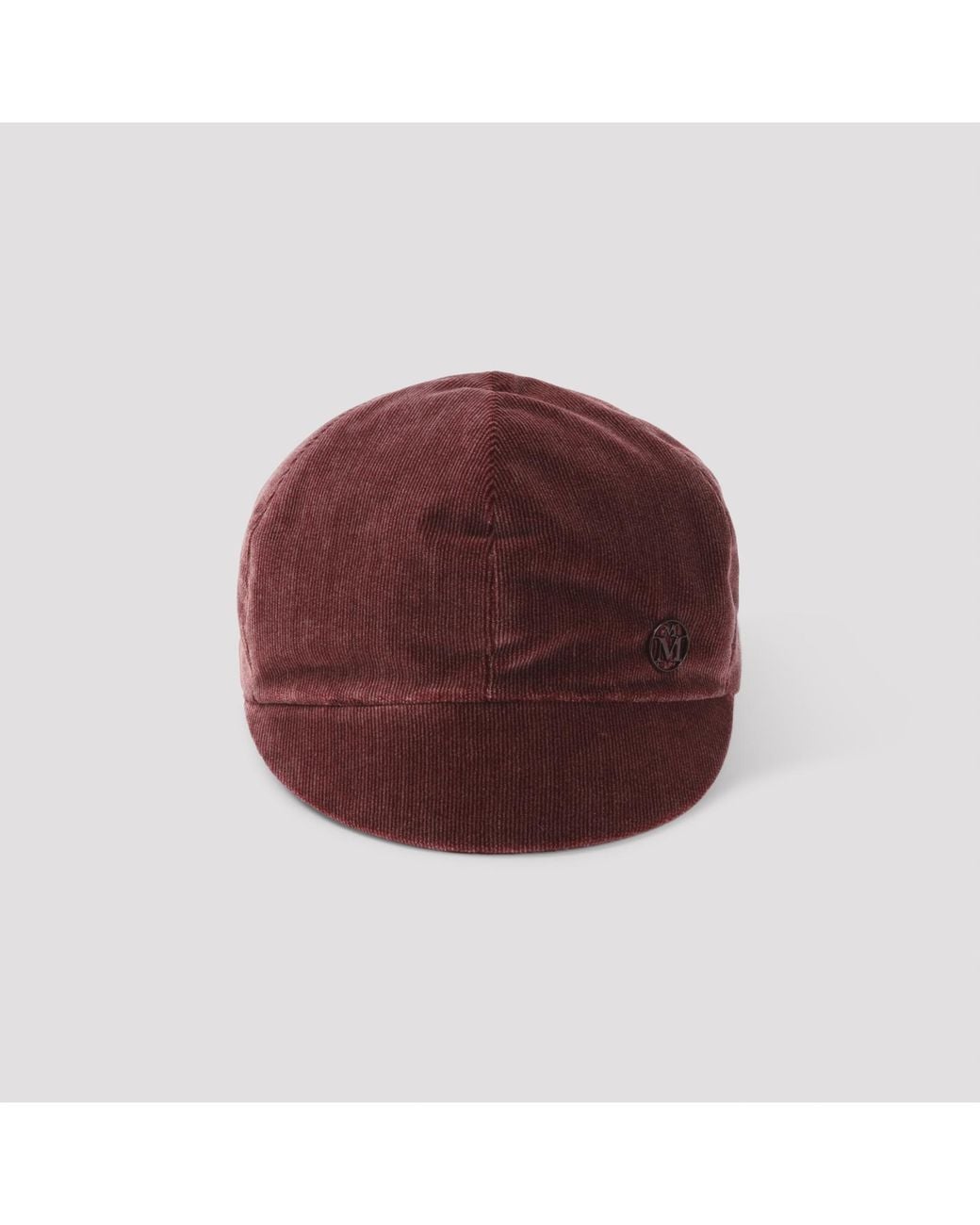Maison Michel Red Burgundy Emy Vizor Hat