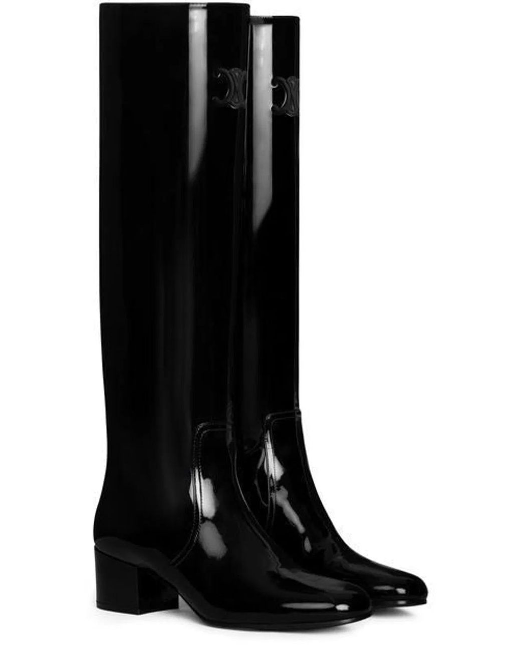 Céline Black Leather High Boot