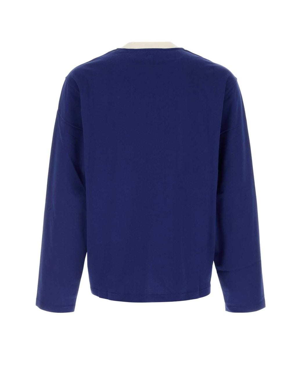 AMI Blue Longsleevestshirtwithprintthankyouforbeingafriend for men