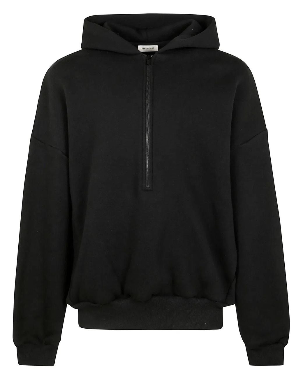 Fear Of God Black Eternal Half Zip Hoodie for men