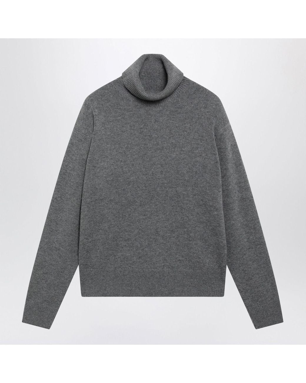 Frankie Shop Gray Gala Dark Padded Turtleneck Sweater