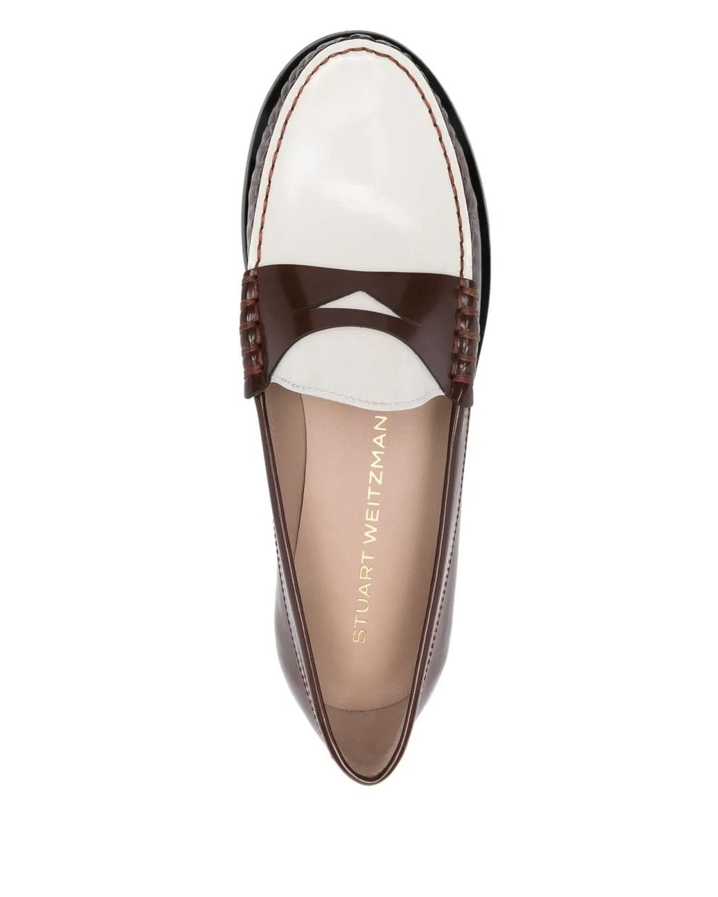 Stuart Weitzman Brown Elegant Leather Loafers For