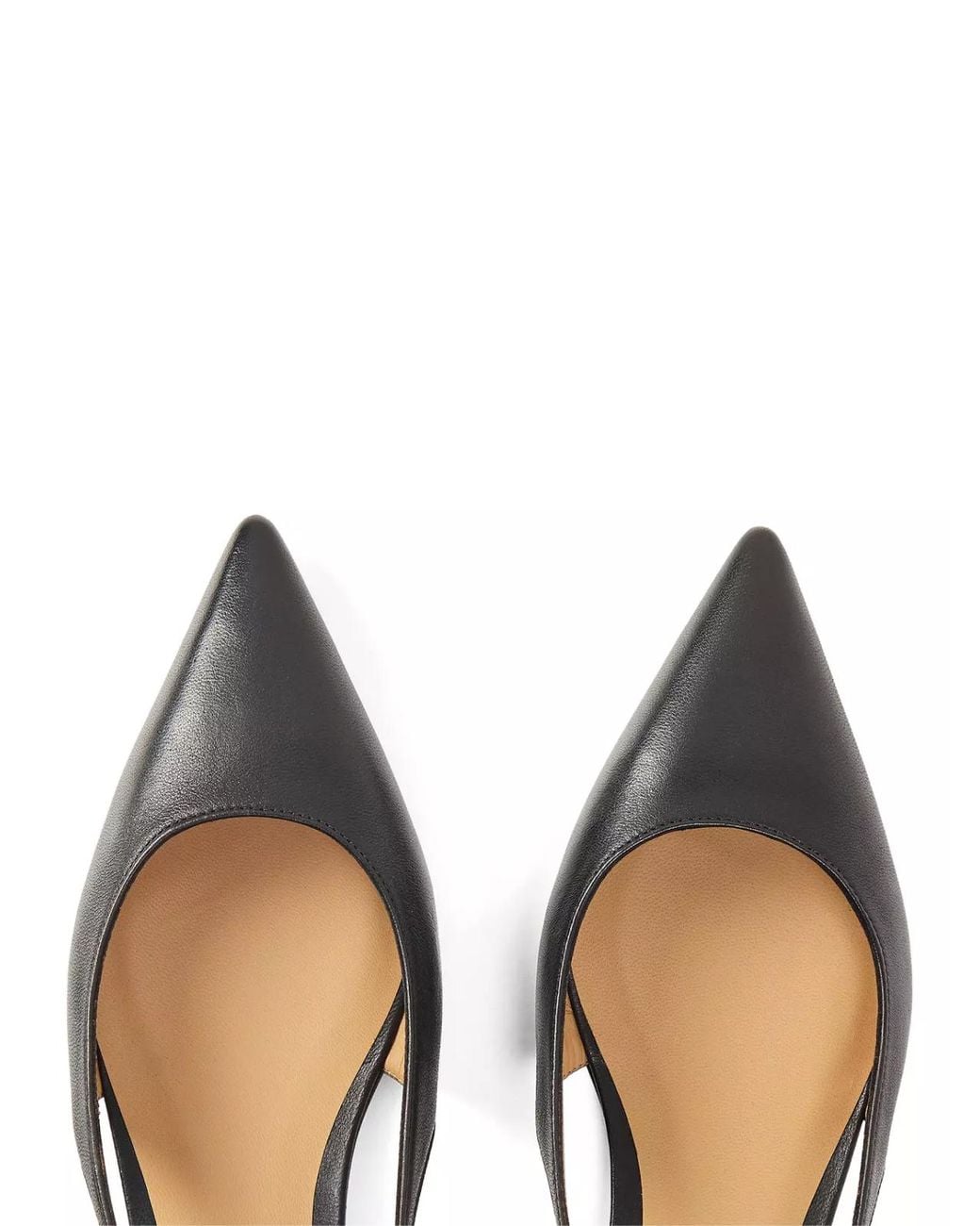 Emporio Armani White Pointed Toe Slingback Pumps