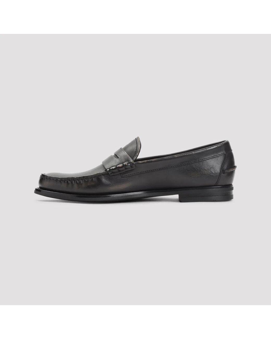 Prada Black Nero Cuoio Calf Leather Loafer for men
