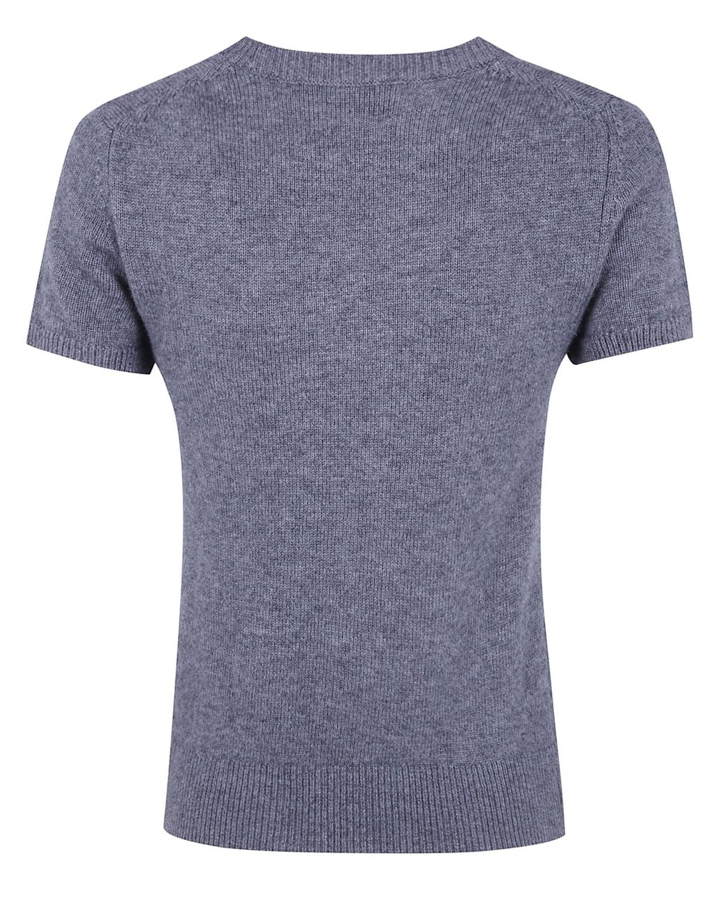 DUNST Blue Half Sleeve Knit Top