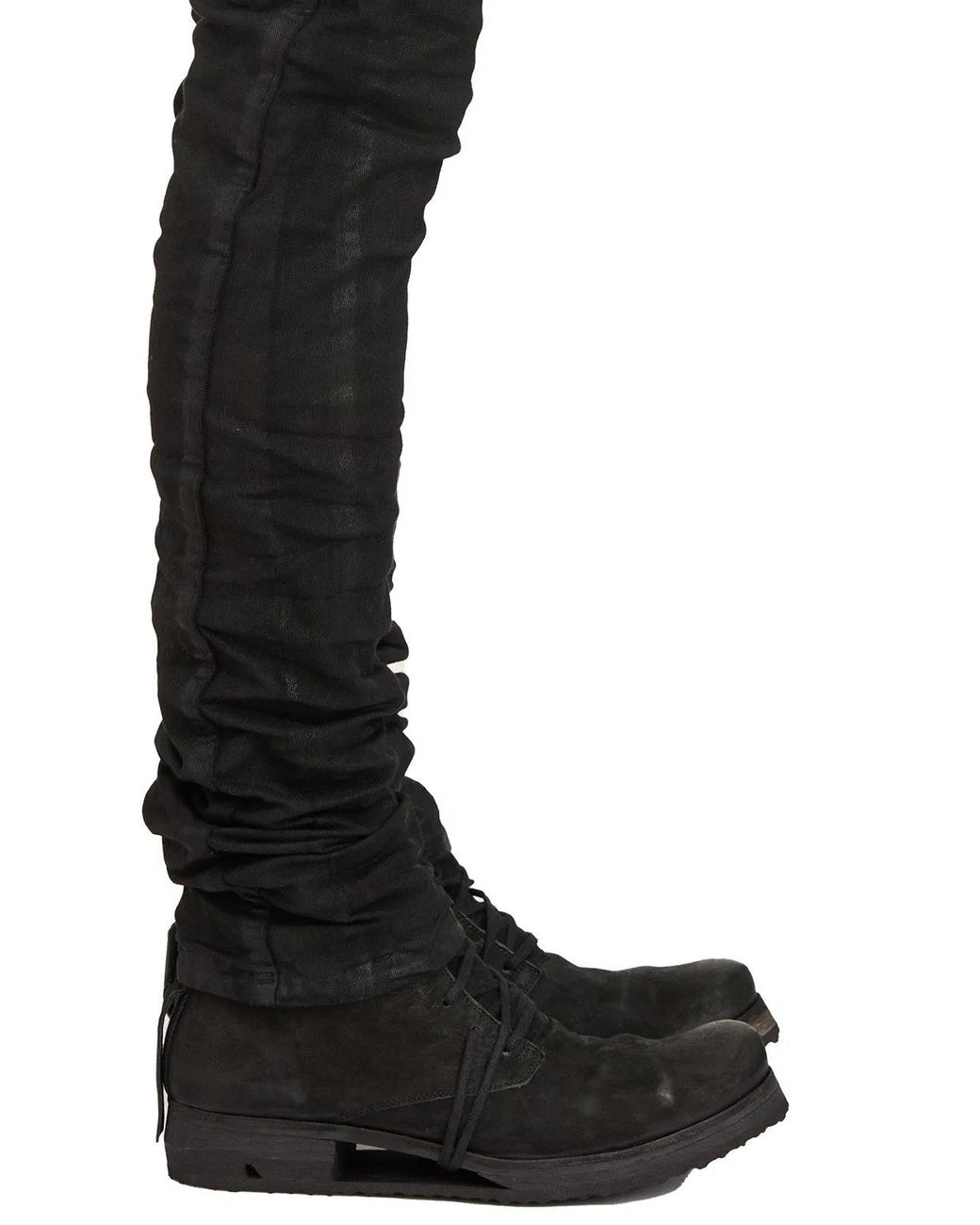 Boris Bidjan Saberi Black Slim Cotton Trousers for men