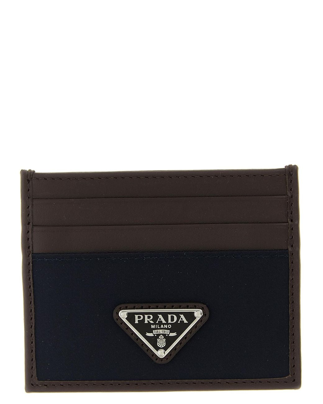 Prada Black Nylon Leather Cardholder for men
