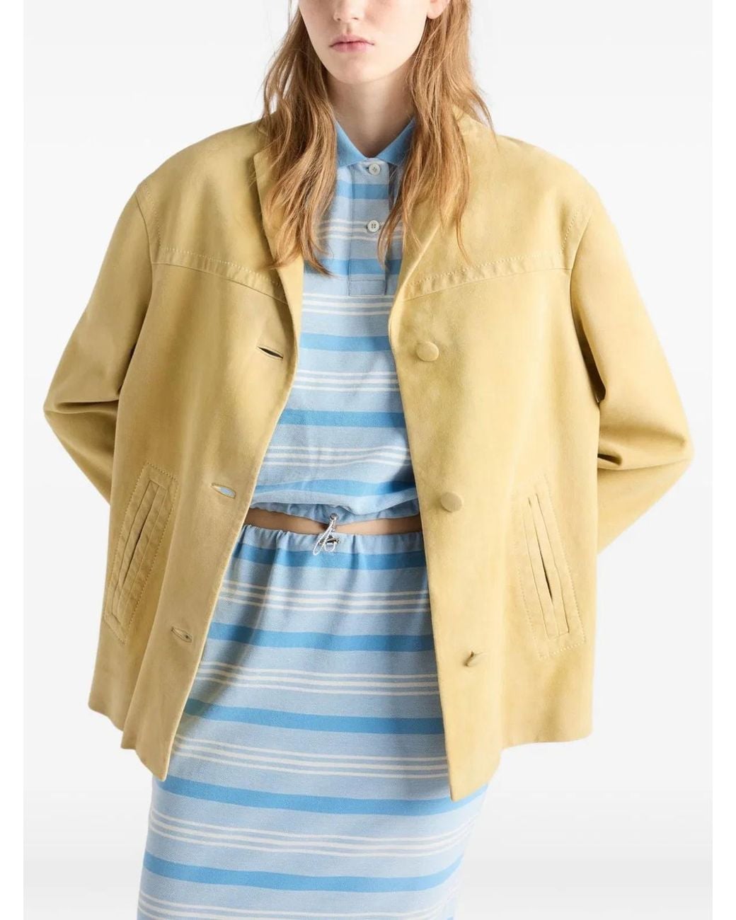 Prada White Lambskin Jacket