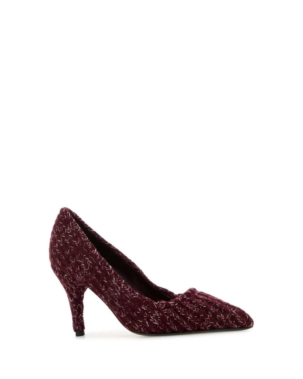Prada Purple Melange Bordeaux Fabric Pumps