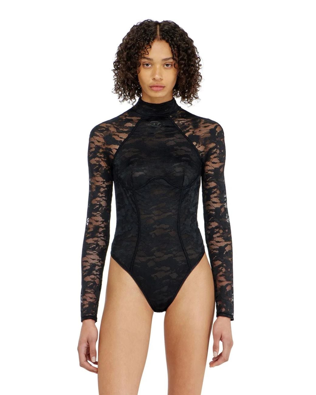 DIESEL Black Halterneck Mini Bralette With Back Design