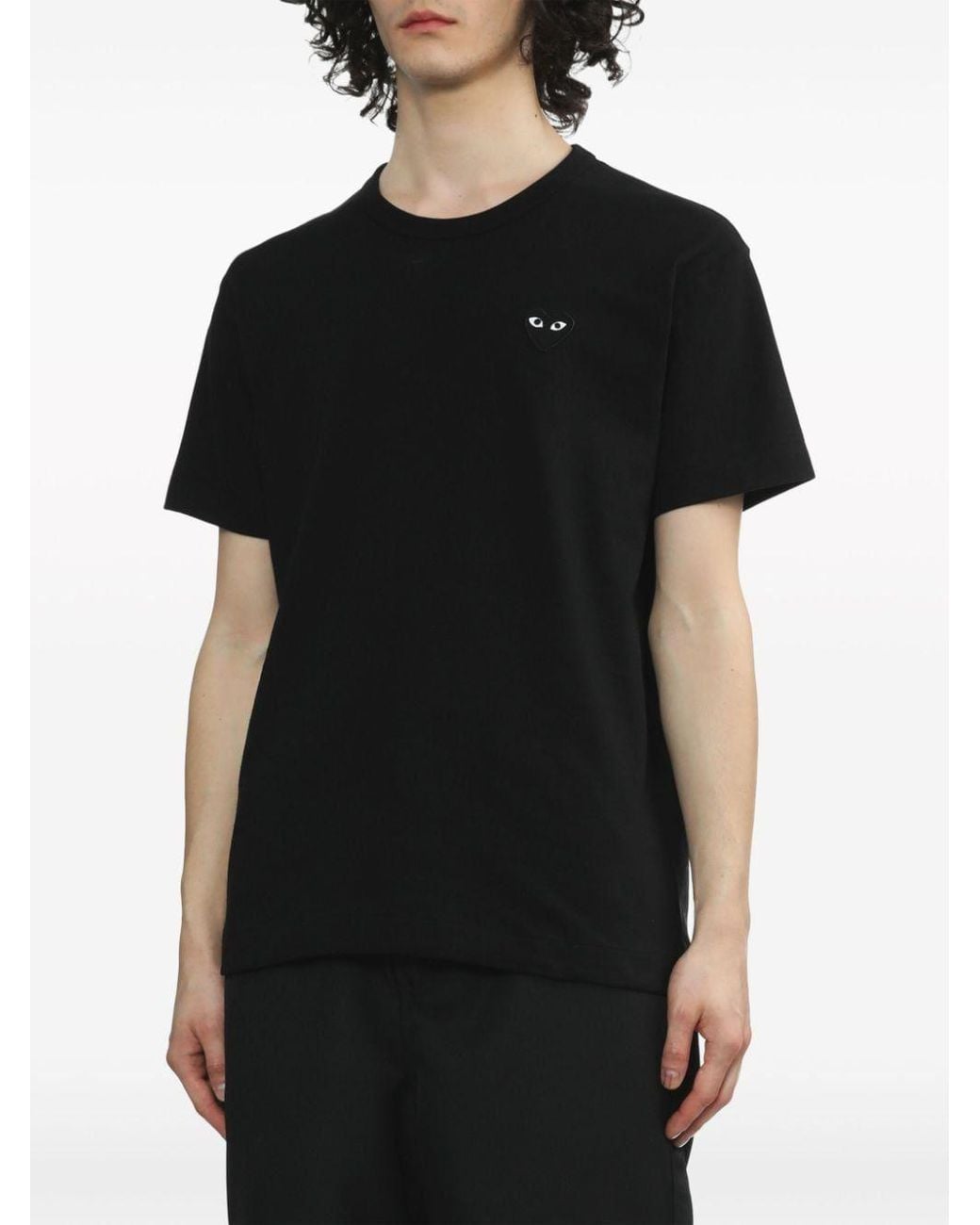 COMME DES GARÇONS PLAY Black T-Shirt Knit Large for men