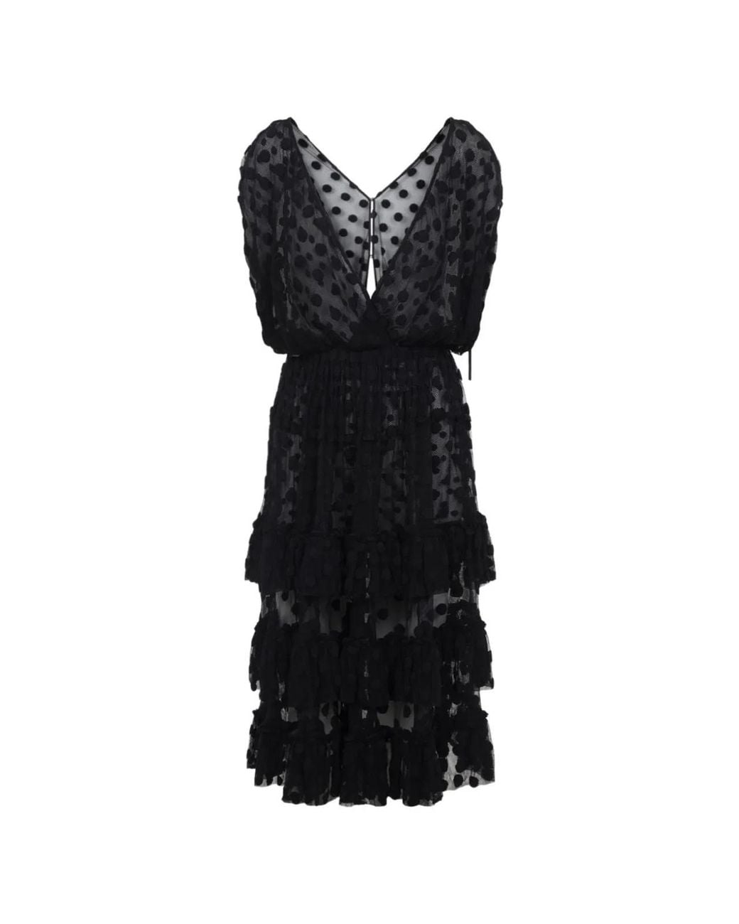Dries Van Noten Black Cotton Polyamide Dress