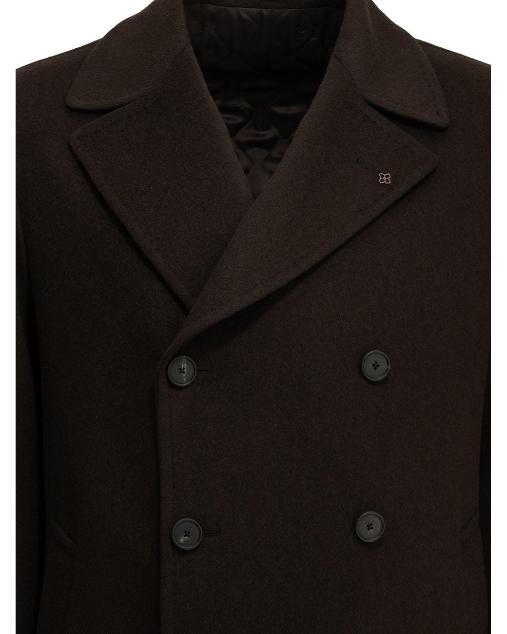 Tagliatore Black "Bruce" Long Coat for men