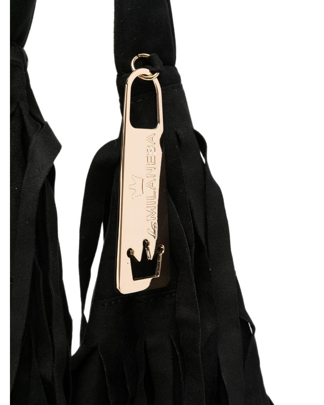 La Milanesa Black Aretha Large Shoulder Bag