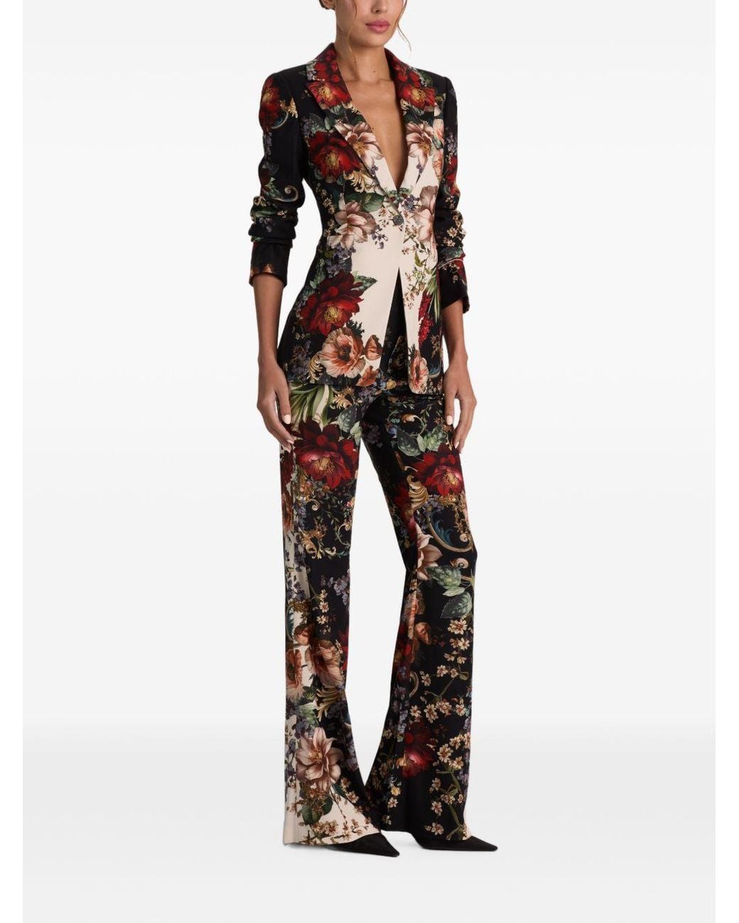 Alice + Olivia Black Breann Single-Breasted Blazer Jacket